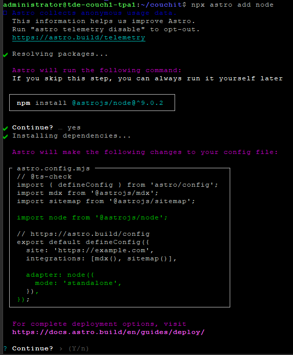 Installing Astro