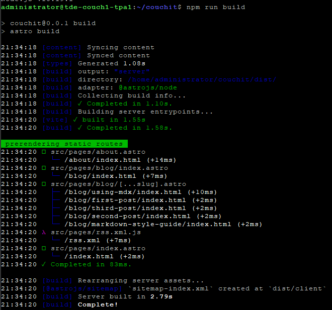 Installing Astro